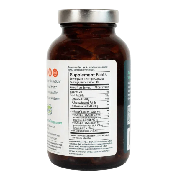 Regenerative Omegas Vegan Ahiflower Oil 120's - Image 5